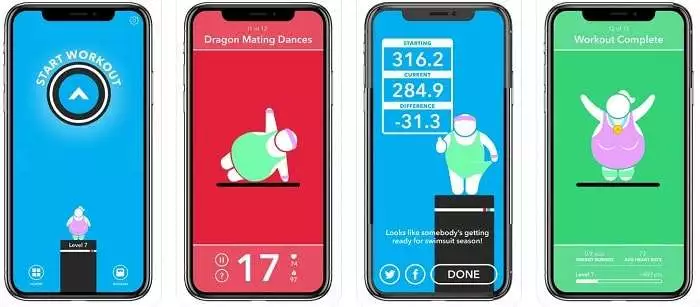 แนะนำแอพออกกำลังกาย, แอพออกกำลังกาย ios